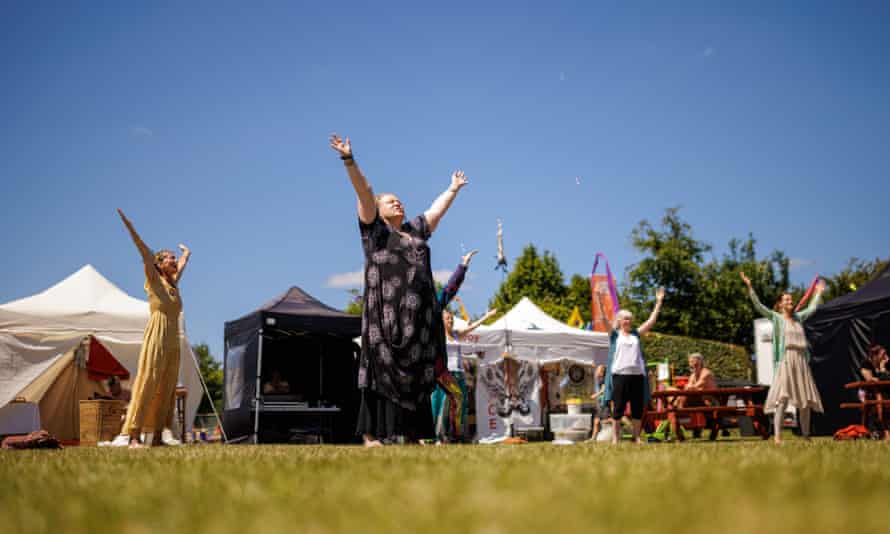 Activity at the Stonehenge camping and glamping site