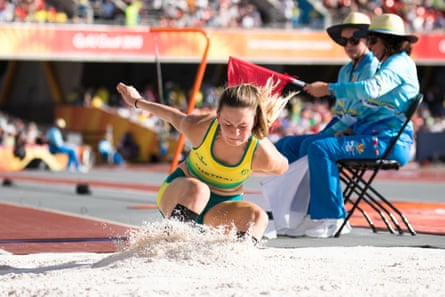 Erin Cleaver from Australia, who came in second at Carrara Stadium in the T38 long jump final