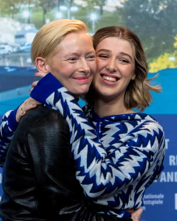 Tilda Swinton and her daughter Honor Swinton Byrne in Berlin, 2019.