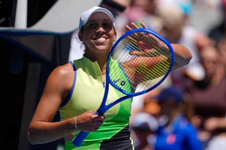 Defending champion Madison Keys is through to the third round.