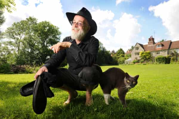 Terry Pratchett at home near Salisbury, Wiltshire in 2008.