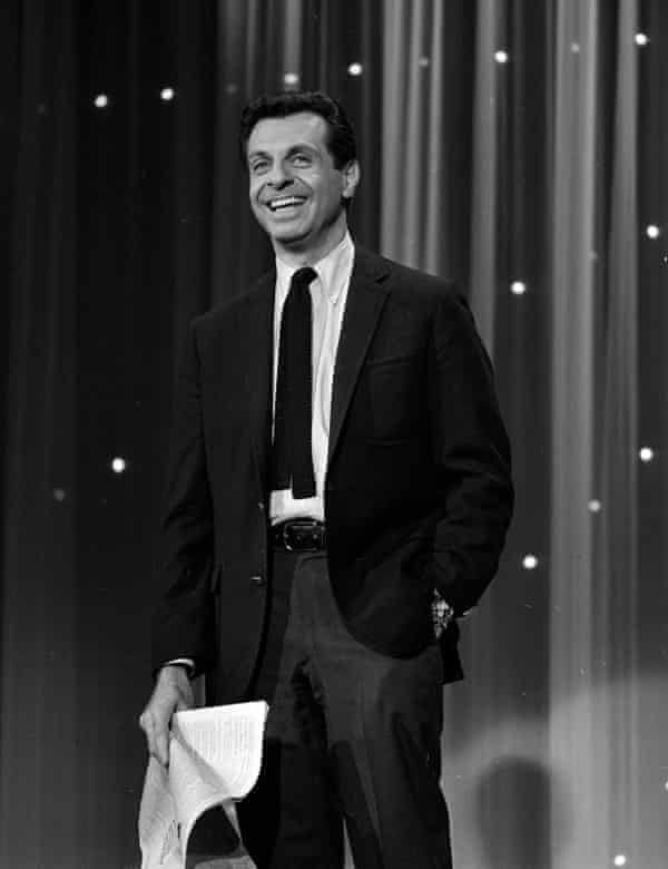 Mort Sahl in 1965. He would walk on stage with a newspaper in his hand and proceed to take a famous figure to task.