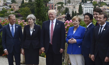 Donald Trump and other G7 leaders 