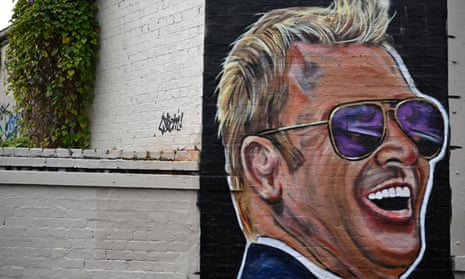 A mural featuring Australian cricketer Shane Warne by graffiti artist Jarrod Grech on the side of a building in Melbourne.
