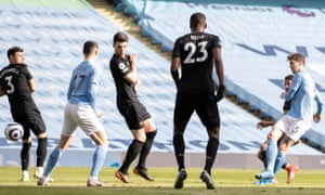 Manchester City’s John Stones puts the home side back in front.