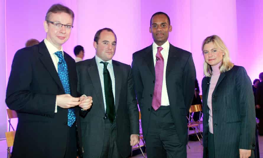 Afriyie with Michael Gove, Ben Wallace, and Justine Greening at the Conservative party conference in 2005.