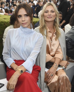 Victoria Beckham and Kate Moss on the front row of the Dior show.