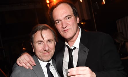 Tim Roth and Quentin Tarantino at The Hateful Eight film premiere after party