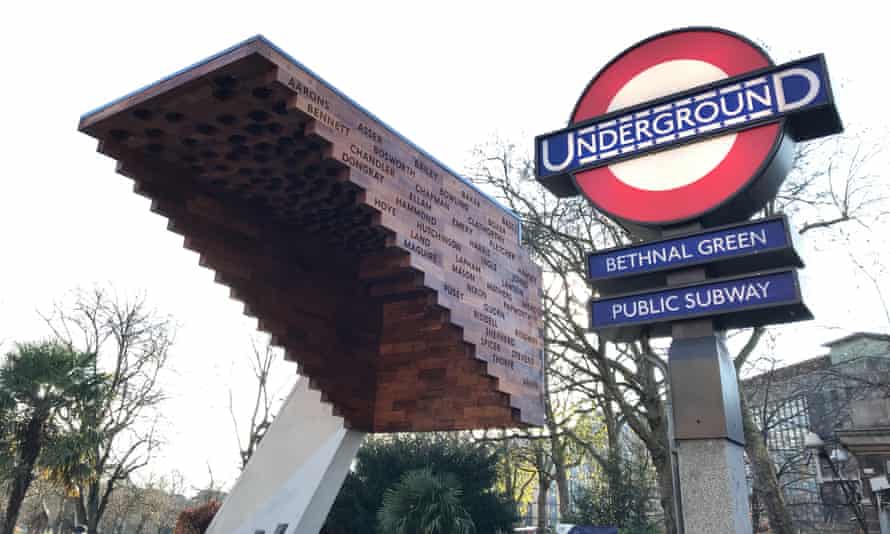 The Bethnal Green tube station memorial/