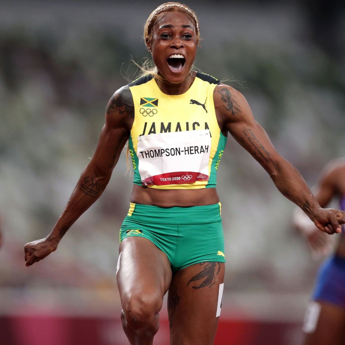 Elaine Thompson-Herah wins greatest 100m women's race ever to take gold |  Tokyo Olympic Games 2020 | The Guardian