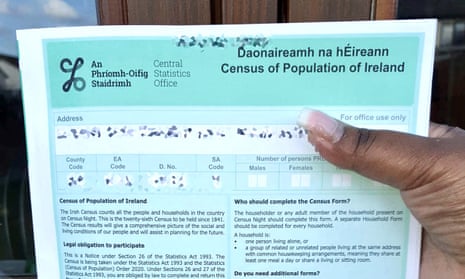 An Irish census form