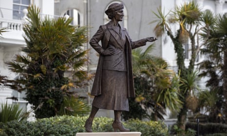 A statue of Nancy Astor, the first female MP to take her seat