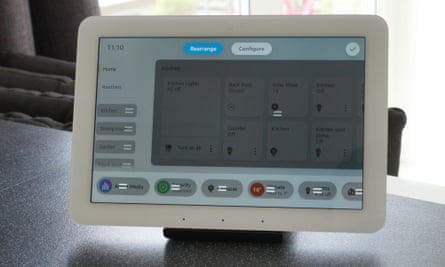 The Echo Hub customisation screen