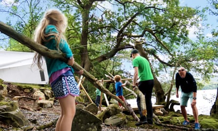 Windermere Jetty Museum’s Wildcat Island Campfires outdoor camping experience, UK.