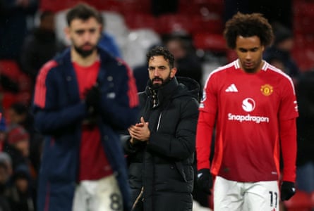 Ruben Amorim and his players after United’s defeat to Forest