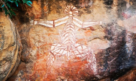 Aboriginal cave art in Kakadu National Park in the Northern Territory.