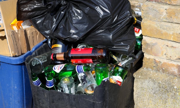 Bottles in the trash