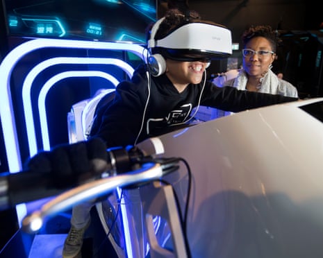 A gamer at VR Star in Bristol