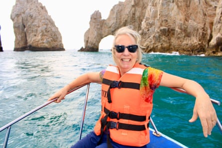 a woman on a boat
