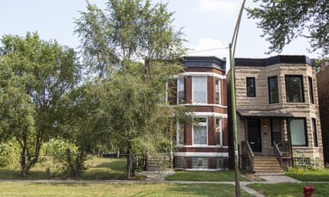 The former home of Emmett and Mamie Till, left, in Chicago. 