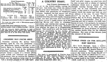 Guardian Country diary, 29 September 1926.