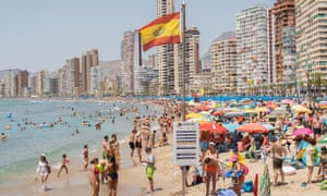 Levante Beach in Benidorm, Spain