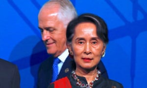 Malcolm Turnbull and Aung San Suu Kyi