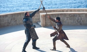 Hafthór Júlíus Björnsson, left, as Gregor “The Mountain” Clegane.