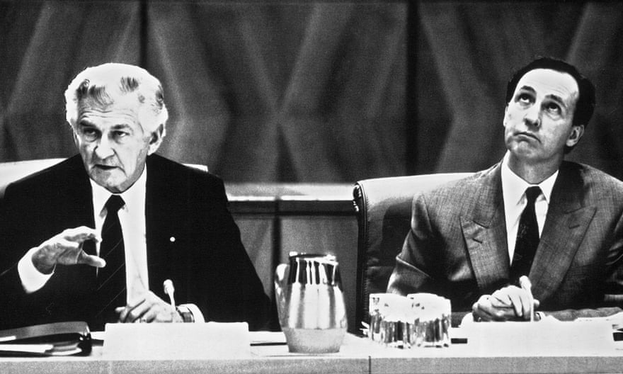Bob Hawke and Paul Keating led Labor governments from 1983 to 1996. Labor was able to moderate union wage demands by increasing the ‘social wage’ under the accord agreements.