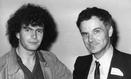 Simon Rattle and Peter Maxwell Davies photographed in 1981, ahead of the world premiere of Max’s Black Pentecost.