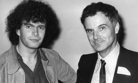 Peter Maxwell Davies, right, with Simon Rattle in the early 1980s.