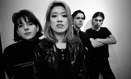 Miki Berenyi, centre, with members of Lush.