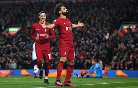 Mo Salah scores as Liverpool beat Manchester United 7-0.