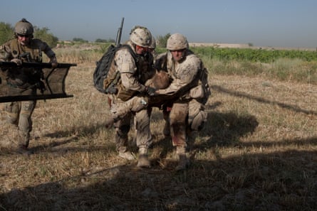 Canadian troops are given a medical evacuation after an IED explosion in Afghanistan.