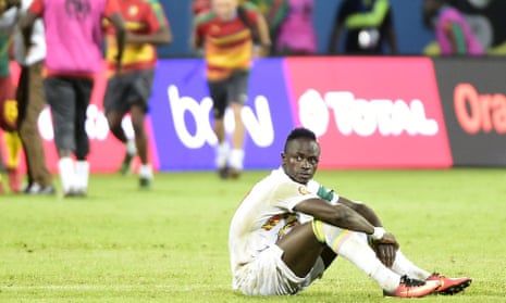 Senegal’s Sadio Mané after penalty shootout v Cameroon
