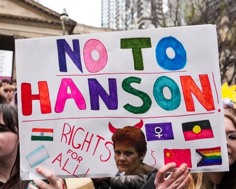 Student protest against Pauline Hanson outside the State library of Victoria on 13 August, 2026