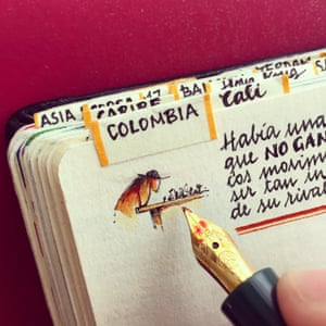 Illustrated notebooks by artist José Naranja