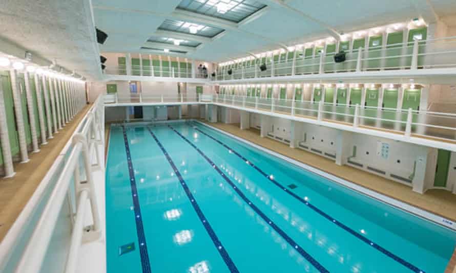 A view of the refurbished pool.