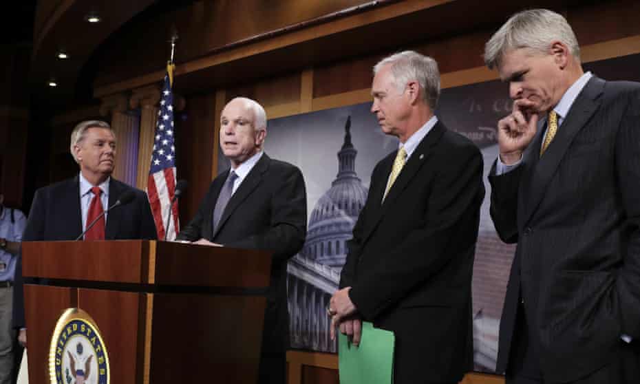 From left: Lindsey Graham, John McCain, Ron Johnson and Bill Cassidy.