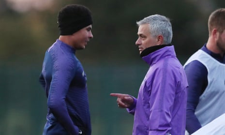 José Mourinho with Dele Alli on the Portuguese manager’s first day with Tottenham.