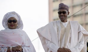 President Buhari with his wife, Aisha, in 2015