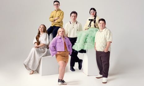Madeline Stuart, George Webster, Kassie Mundhenk, Tommy Jessop, Ellie Goldstein and Zack Gottsagen for Saturday magazine cover for feature on Down Syndrome actors, models and presenters