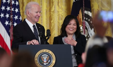 Joe Biden announces Julie Su as his nominee for secretary of labor at the White House on 1 March. 