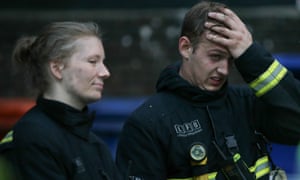 London firefighters who fought the Grenfell Tower blaze were spoken to by counsellors before they went off duty.