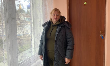 Elena Kravchenko, an evacuee from east Ukraine, at the Krasny Desant sanatorium.