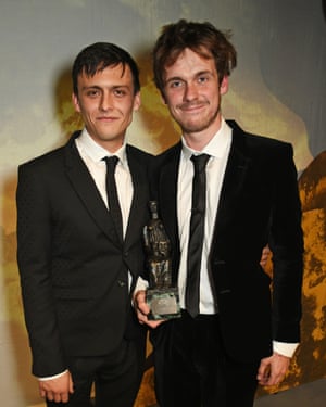 Joe Robertson, left, and Joe Murphy at the Evening Standard Theatre Awards.