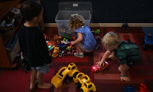 A small group of children at play