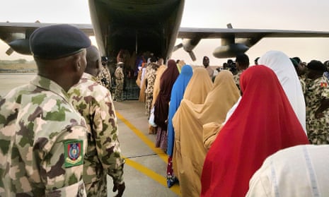 The schoolgirls were sent to meet the Nigerian president, Muhammadu Buhari, after their release.