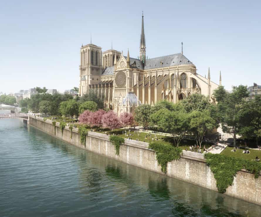 Les jardins au sud de la cathédrale.