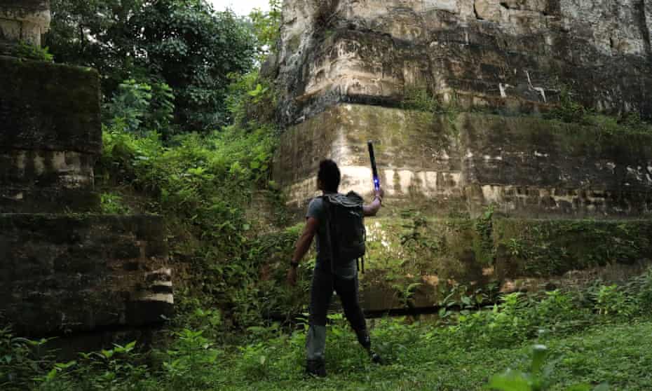 National Geographic explorer Dr Albert Lin in Tikal, Guatemala